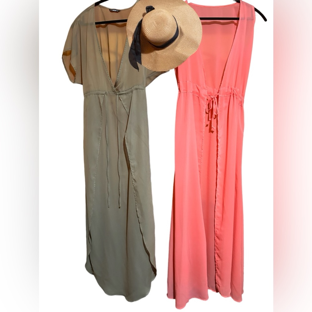 Cover ups and beach hat
